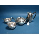 *WITHDRAWN* A Hallmarked Silver Four Piece Teaset, James Dixon & Son, Sheffield 1929,