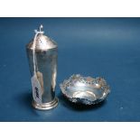 An Art Deco Style Hallmarked Silver Sugar Shaker, SLd, Birmingham 1941, of plain tapering