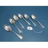 A Set of Six Hallmarked Silver Old English Pattern Spoons, William Eley & William Fearn, London