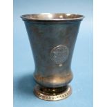 A Hallmarked Silver Commemorative Beaker, James Wakely & Frank Wheeler, London 1897, of plain