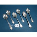 A Set of Six Hallmarked Silver Old English Pattern Spoons, William Gibson & John Langman, London