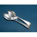 A Pair of Hallmarked Silver Old English Pattern Table Spoons, William Eley & William Fearn, London