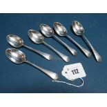 A Set of Six Hallmarked Silver Old English Pattern Teaspoons, James Deakin & Sons, Sheffield