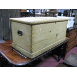 A XIX Century Stripped Pine Blanket Chest.