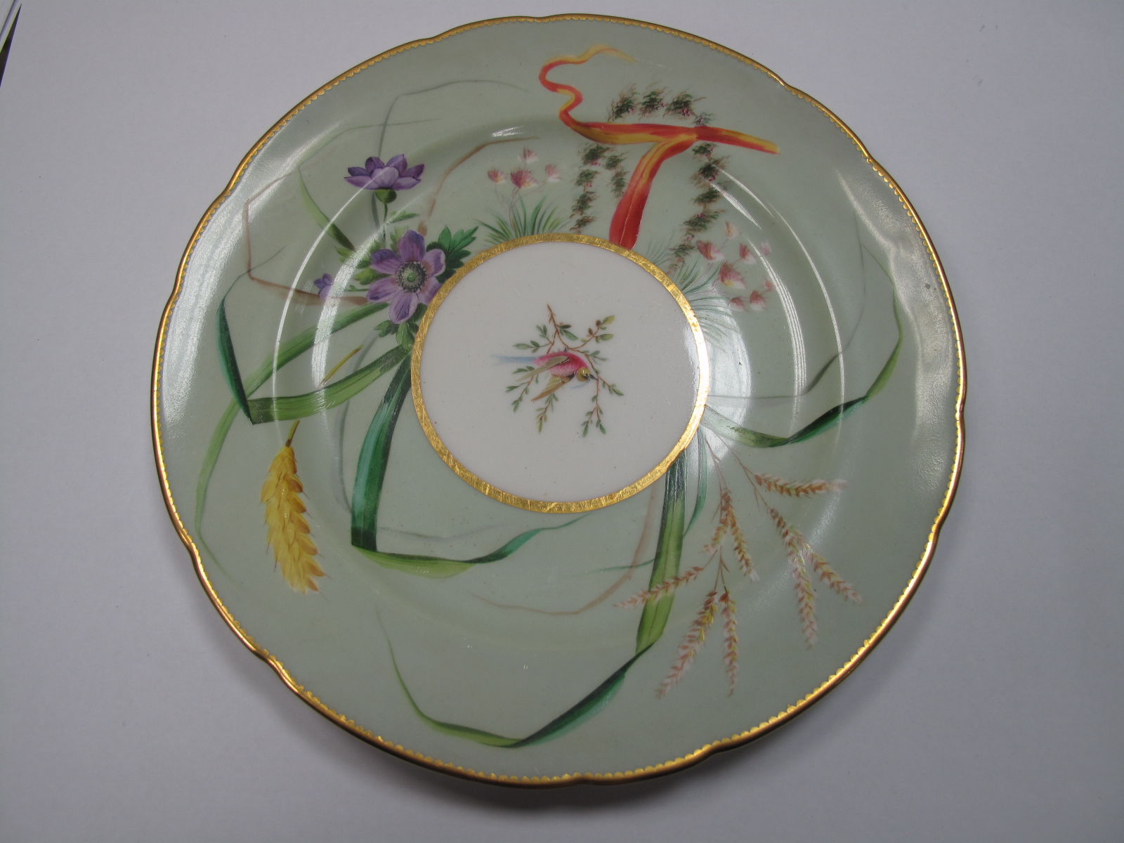 Eight Late XIX Century Minton Porcelain Plates, of shaped circular form , painted with sprays of - Image 7 of 10