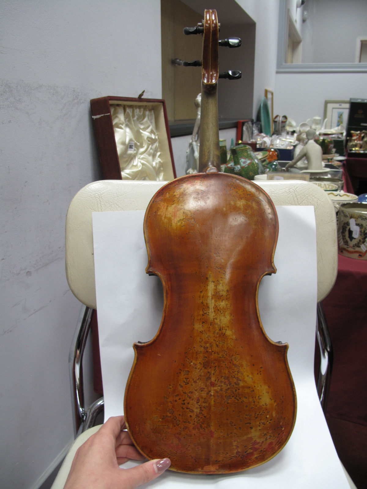An Early XX Century Violin, with two piece back, bears label "Copy of Jacobus Steiner, - Image 5 of 5
