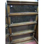 An Early XX Century Oak Four High Sectional Bookcase.