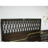 An Early XX Century Heals Mahogany "Hepplewhite" Style Bed, with crossover decoration (bearing Heals