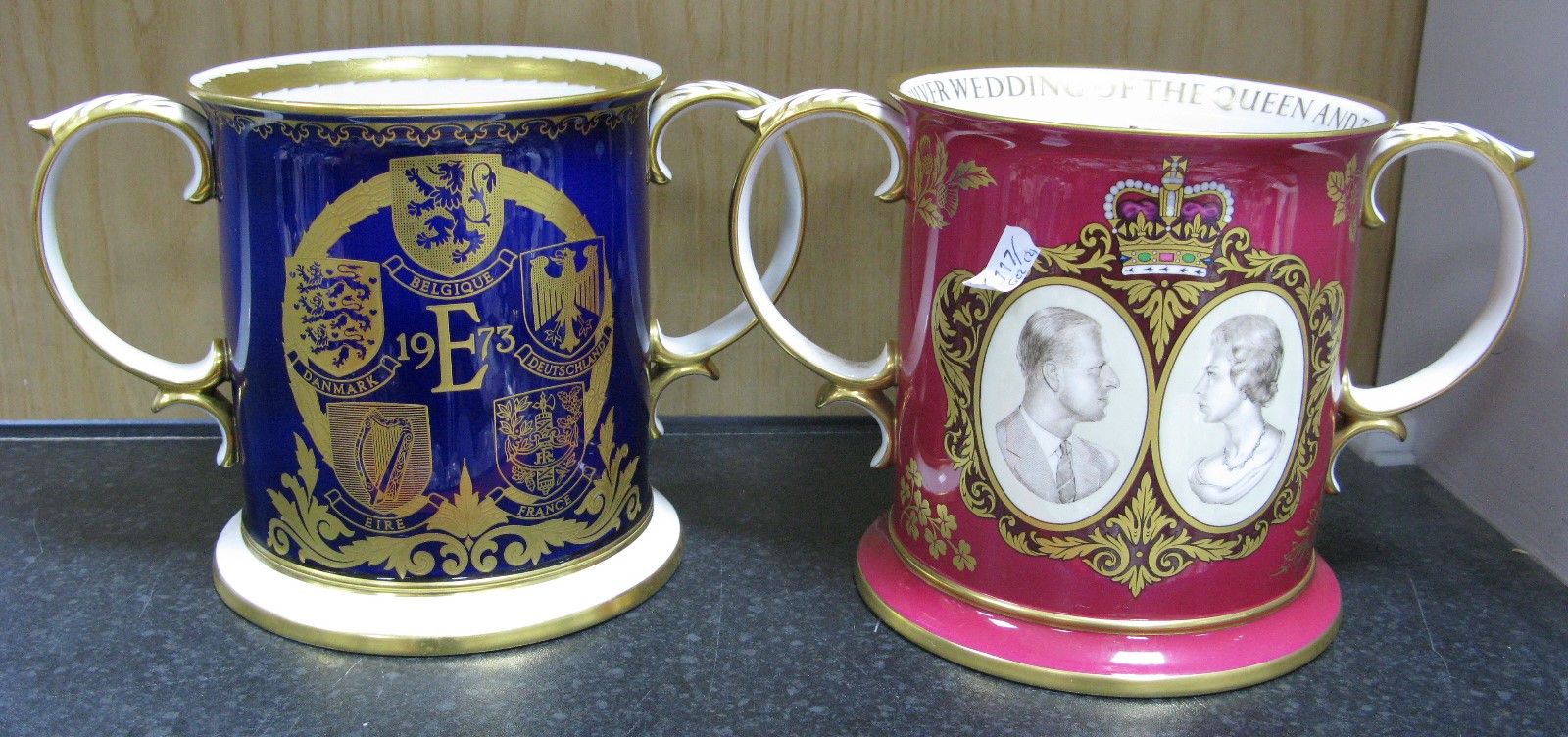 A Spode Porcelain Two Handled Loving Cup, to commemorate the Enlargement of the European Community