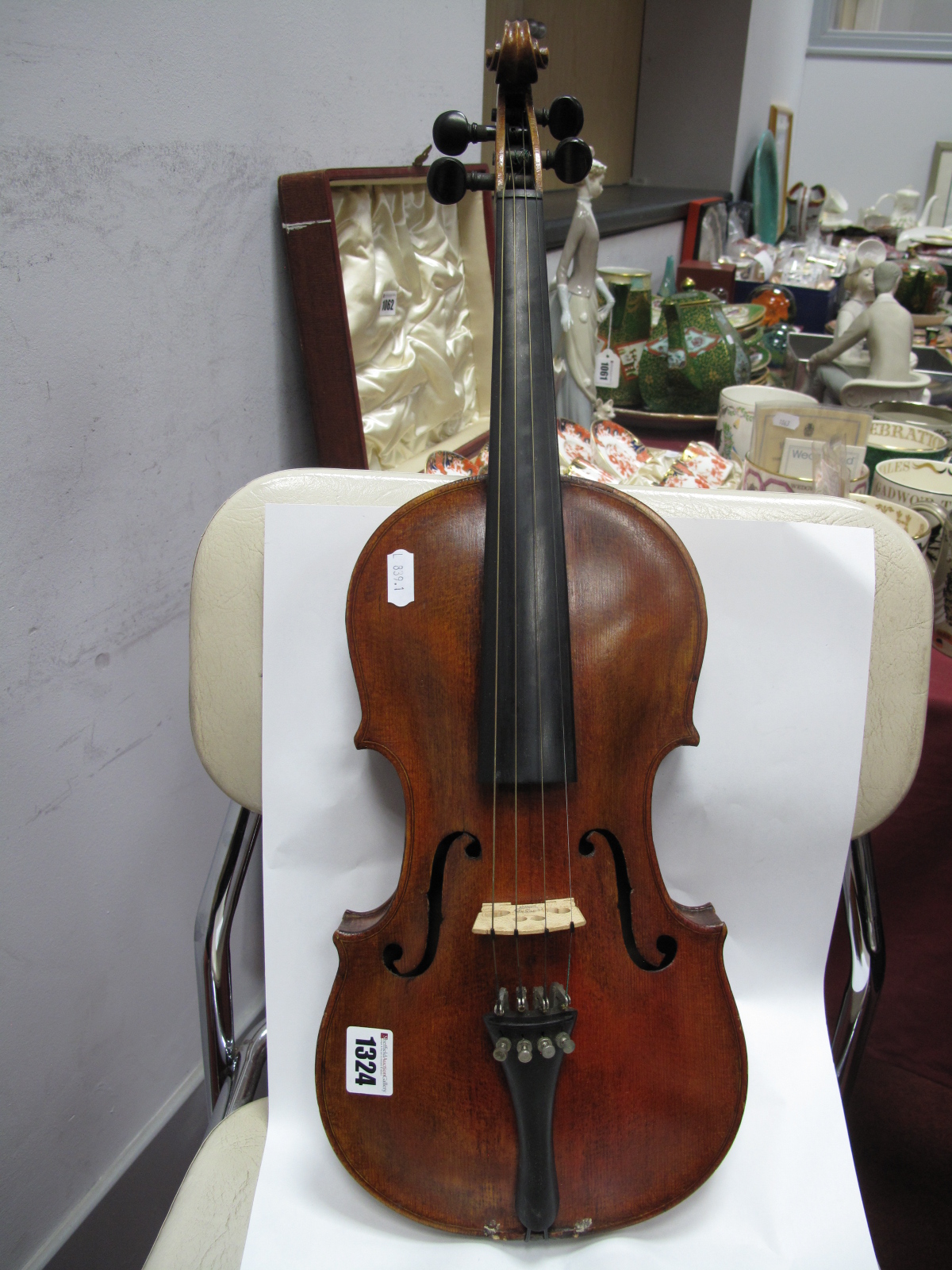 An Early XX Century Violin, with two piece back, bears label "Copy of Jacobus Steiner, - Image 4 of 5