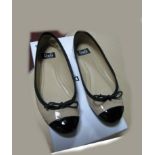 Dolce & Gabbana - A pair of Martinex Toe Cap beige patent ladies ballerinas/shoes, size 36 (UK 4),