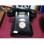 A Circa 1980's Black Bakelite Telephone D62099