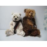 Two Modern Teddy Bears by Charlie Bears, both jointed, including a 22" 100% Mohair bear from the