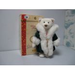 A Modern Steiff Jointed Teddy Bear #37504, Christmas Musical Teddy Bear, Limited Edition 906 of