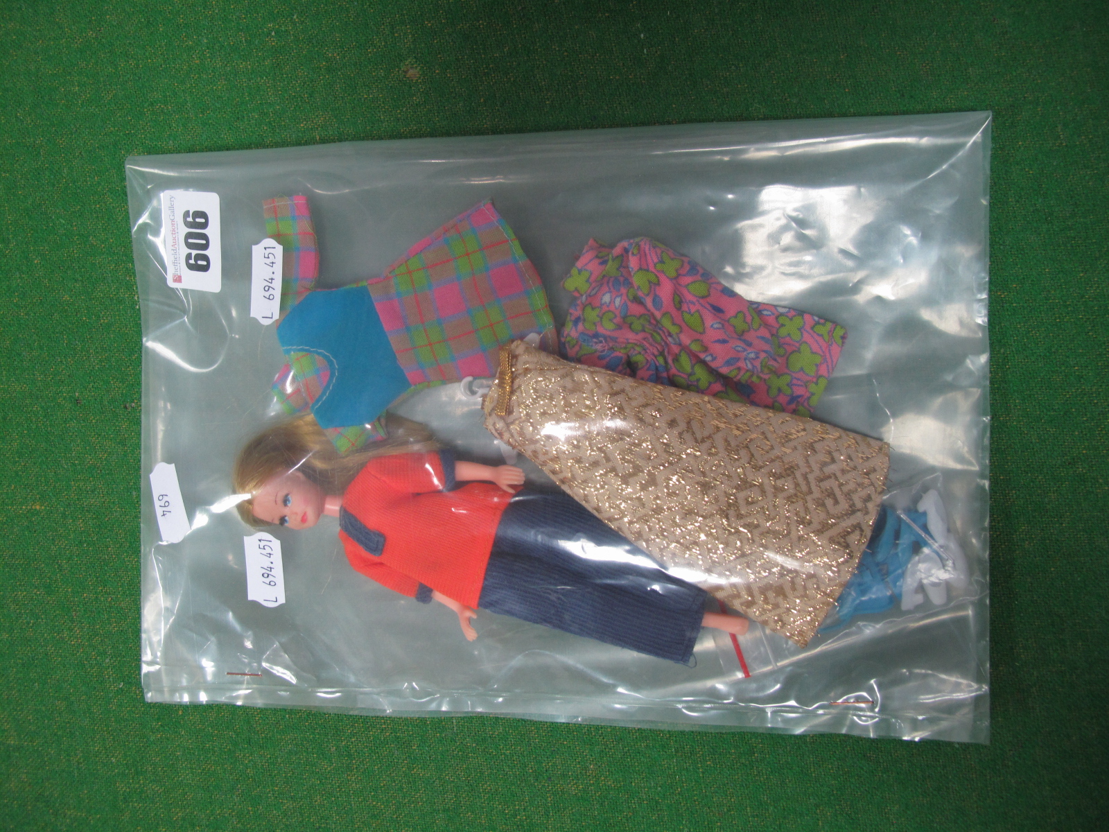 A Circa 1970's Pippa Doll, by Palitoy, plus clothing, shoes, handbags.