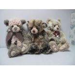 Three Modern Jointed Teddy Bear, by Charlie Bears, all approximately 19" high, 'Charlie' 'Paris' and