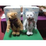 Two Modern Steiff Jointed Teddy Bears, #664434 2013, No. 651 of 2000. #664731 2015, No. 797 of 2000.