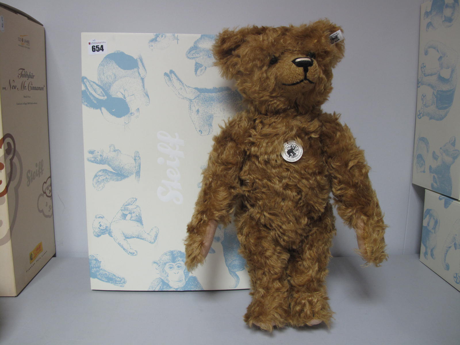 A Modern Steiff Jointed Teddy Bear #400032 1910 Replica, golden brown, growler, 45cm high, tags