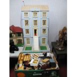 A Modern Dolls House in the Style of a Georgian Four Storey Town House, double opening to front,