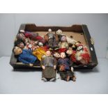 Fourteen Oriental Composition Dolls, including four opera style, plus two others.