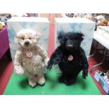 Two Boxed Modern Steiff Jointed Teddy Bears, #663901 British Collectors Teddy Bear 2011, black, 36cm