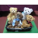 Four Modern Jointed Teddy Bears from Charlie Bears. Includes 'Mr Tinkle' (internal bell) limited