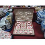 A Royal Crown Derby Porcelain Part Coffee Service, decorated in Imari pattern 2712, comprising six