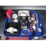 Six Assorted Modern Ladies Wristwatches, four in original boxes, together with further