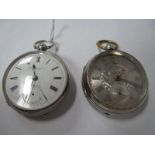 Fattorini & Sons; A Hallmarked Silver Cased Openface Pocketwatch, the signed dial with black Roman