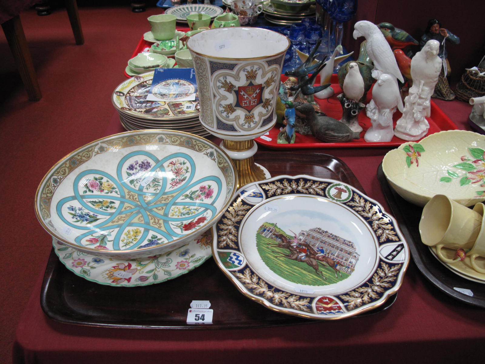 Spode 'Derby Plate', limited edition number 71/1000; Spode 'York Minster' Chalice, no 173/200 (