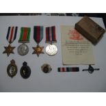 A WWII Medal Quartet, made up of War Medal, Defence Medal, France - Germany Star, 1939 - 45 Star, in