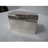 A Hallmarked Silver Box, of plain rectangular form, the gilt interior with central divider, 7.6cm