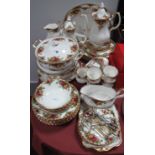 Royal Albert 'Old Country Roses' Dinnerware, of approximately forty five pieces, mainly second