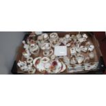 Royal Albert 'Old Country Roses' Miniatures, including bear, ginger jar, bell, shell, teapot,:-