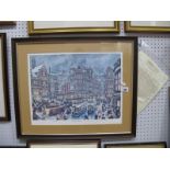 George Cunningham, 'Pinstone Street', Limited Edition Colour Print, of five hundred, 32 x 44,