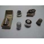 A Charles Horner Hallmarked Silver Thimble, in "C. Horner, 23 Northgate Halifax" fitted box, further