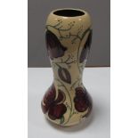 A Moorcroft First Quality Chocolate Cosmos Vase, by Rachel Bishop, shape 92/6, 15.5cm high.
