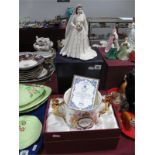 A Royal Worcester Figurine "Her Majesty Queen Elizabeth II, commemorating the Diamond Wedding