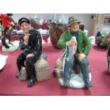 Royal Doulton Figurines, 'A Good Catch', HN2258 and 'Shore Leave,' HN2254. (2).