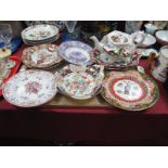 Mason's/Ashworth Ironstone: including teapot, shaped dishes, plates etc:- One Tray