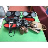 Cased Binoculars - Lancaster and Thorpe 8 x 32, Prinzlux 8 x 30, Duffin and Greaves, Prinz 12 x 50