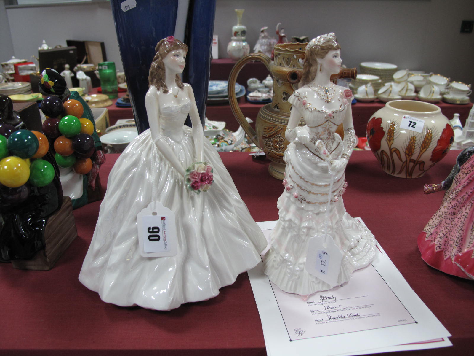 Royal Worcester China Figurines, 'A Day to Remember' CW395, 'A Dazzling Celebration' CW431. (2)