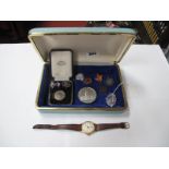 A Vintage Oris Wristwatch, hallmarked silver medallion "The Rowland Flint Medal", further