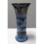 A Moorcroft First Quality Bobbin Boats Vase, by Paul Hilditch, shape 159/10, No Edt. 34, 25mm High.
