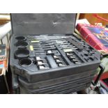 A 3 in 1 Cased Tool Kit, (sander, drill, jigsaw) a Bosch cordless drill, blow torch and tool case