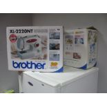 A Brother XL-2220 Electric Sewing Machine, (boxed), and a Brother LS-212S electric sewing machine (