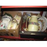 Mason's Ironstone and Royal Devon Blush Ivory Chamber Pots, dressing table ware, plaster figure of