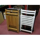 Four Folding Chairs and Table. (5)
