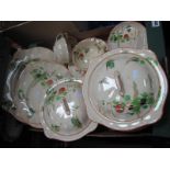A Johnson Brothers Victorian Part Dinner Service, meat plates, tureens, soup bowls, etc, thirty five