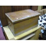 A XIX Century Painted Pine Small Blanket Box, (damages).